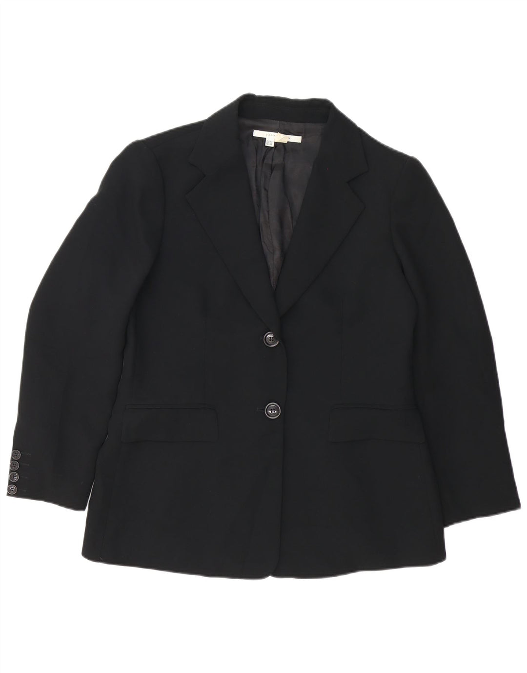 Zara Dame 2-knaps blazerjakke EU 44 XL Sort Polyester