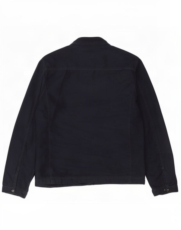 Zara Mens Bomber Jacket UK 42 XL Navy Blue