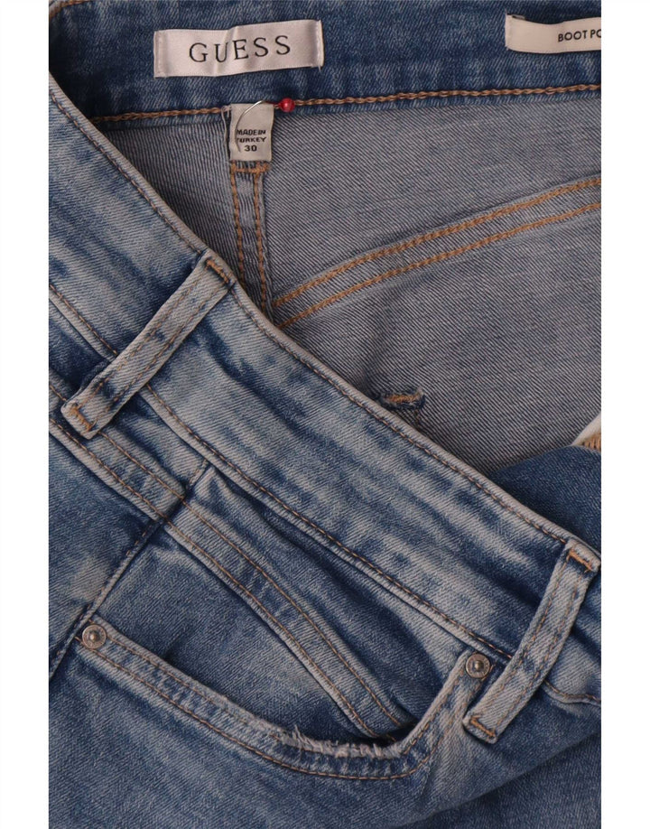 Guess Damskie jeansy Bootcut W30 L30 Niebieskie bawełniane