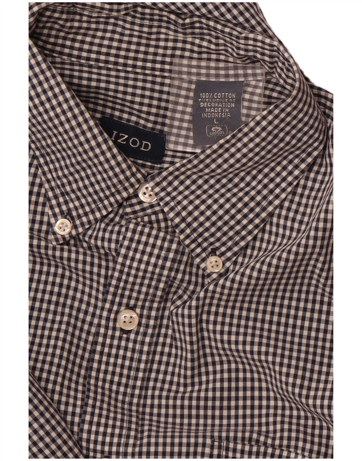 Ανδρικό πουκάμισο IZOD Μεγάλο Navy Blue Gingham Cotton