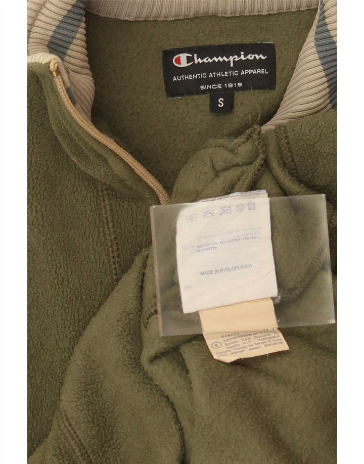 Giacca in pile da uomo Champion UK 36 Small Verde Colourblock Poliestere