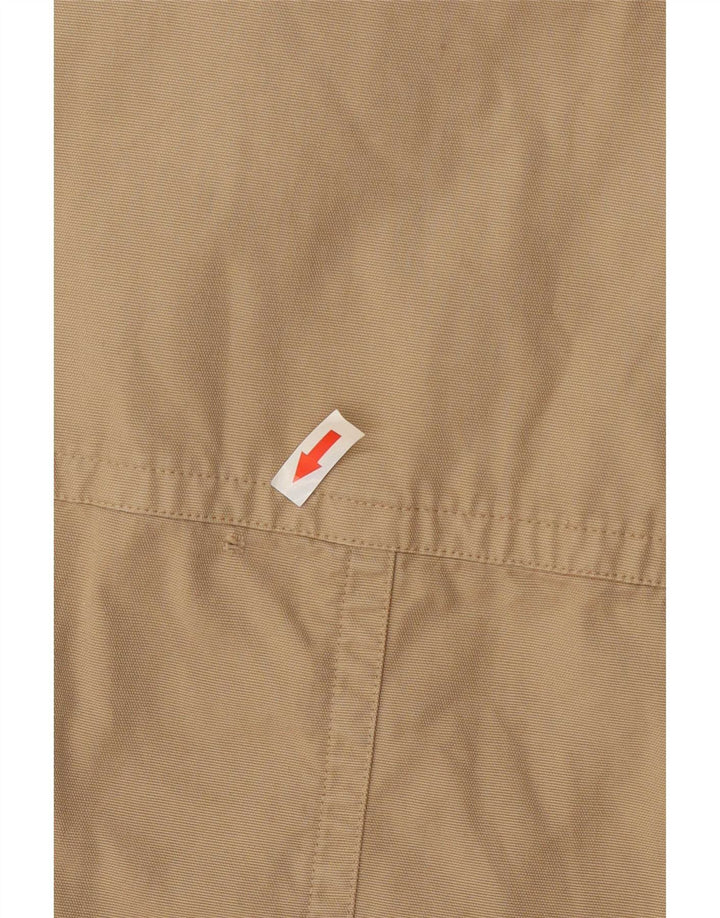 Zara Mens Bomber Jacket UK 42 XL Beige Cotton