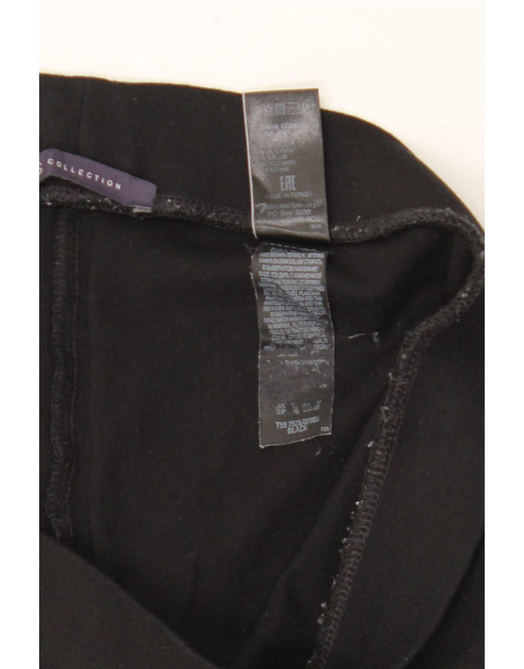 Marks & Spencer Damen Steigbügel-Leggings UK 12 Mittelschwarze Viskose