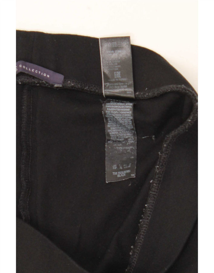 Marks & Spencer Damen Steigbügel-Leggings UK 12 Mittelschwarze Viskose