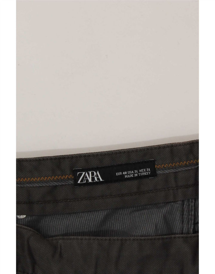 Zara Mens Slim Casual Trousers EU 40 Medium W31 L32 Grey