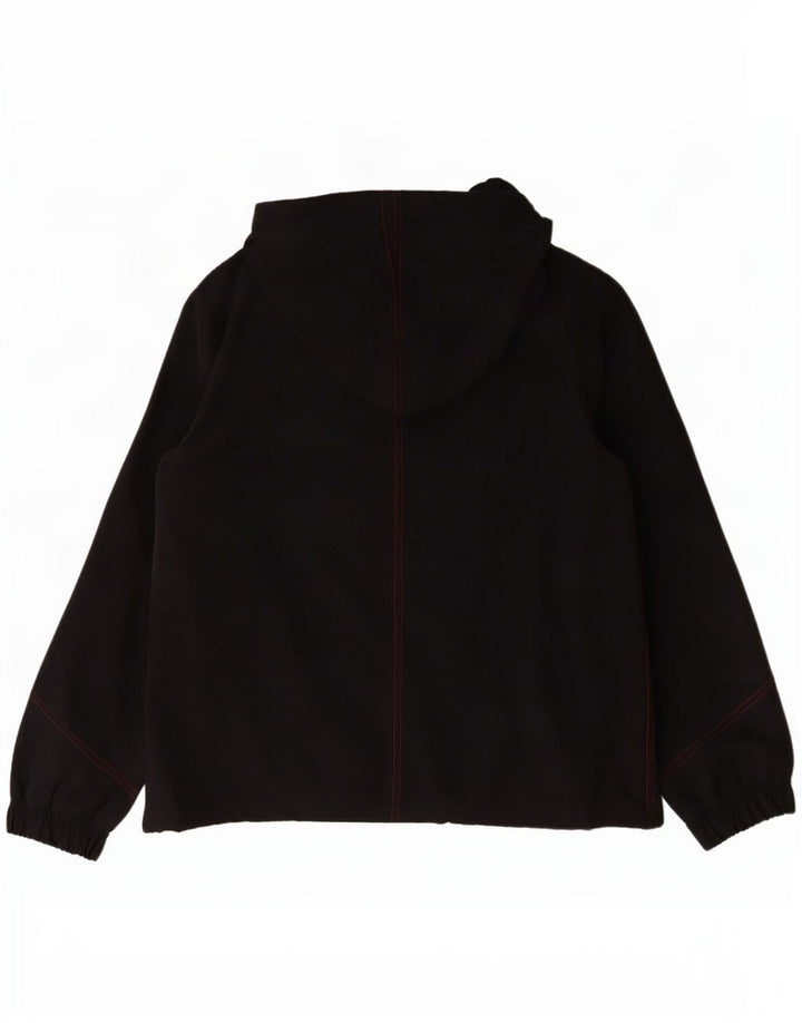 Reebok Chaqueta impermeable con capucha para mujer UK 44 Grande Poliéster negro