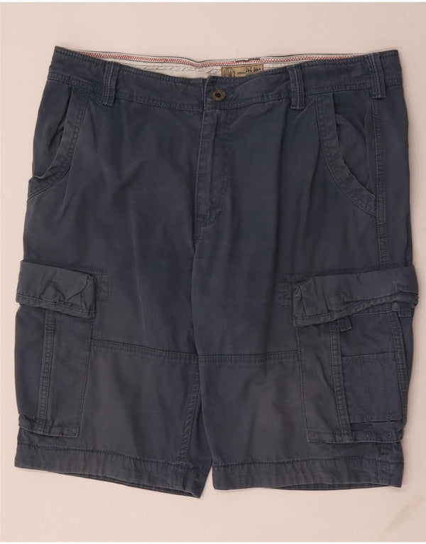 Shorts cargo masculino Fat Face W38 XL algodão azul marinho