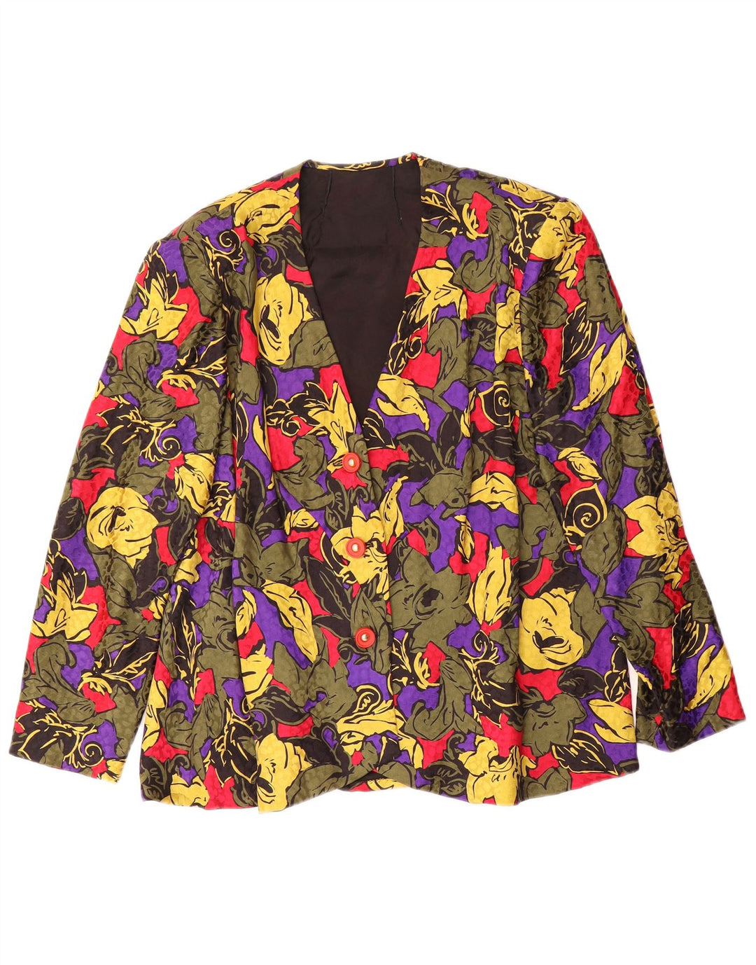 Vintage Γυναικείο Abstract Pattern Σακάκι Blazer UK 16 Large πολύχρωμο