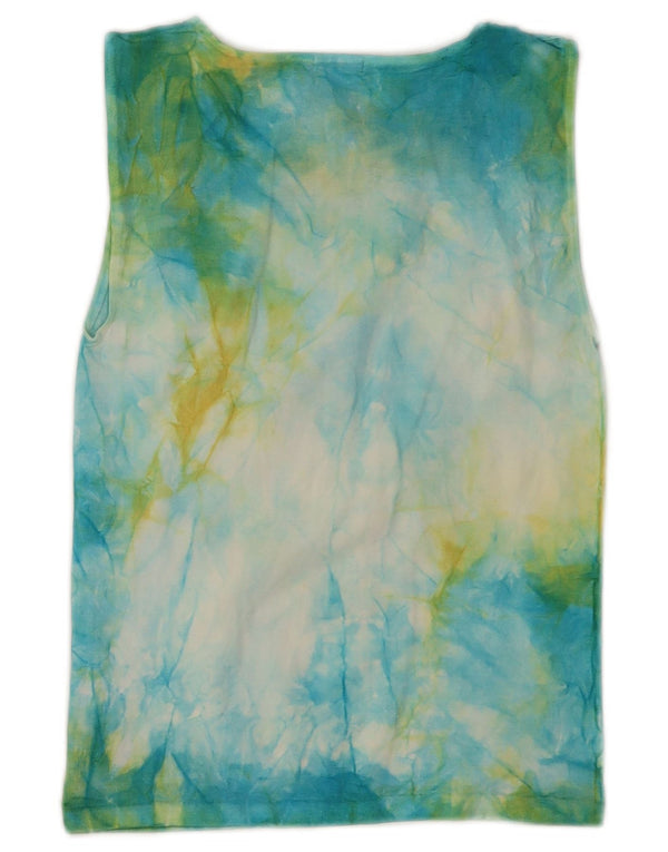 Benetton Womens Vest Top UK 4 XS Multicolored Tie Dye