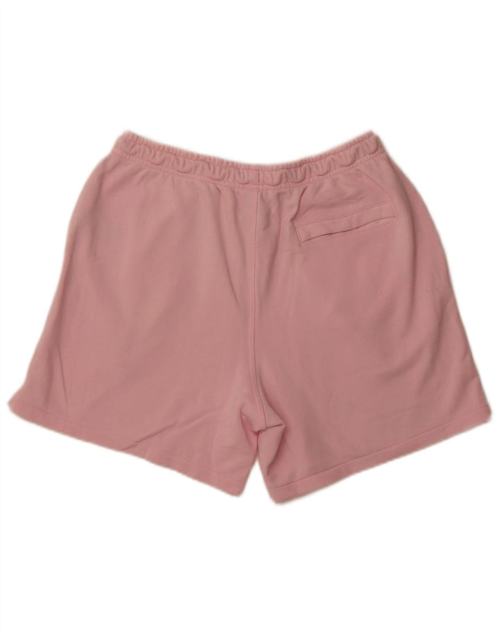 NIKE Womens Sport Shorts UK 14 Medium  Pink Cotton