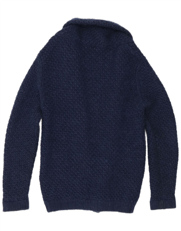 Zara Herre cardigan sweater Medium Navy Blue