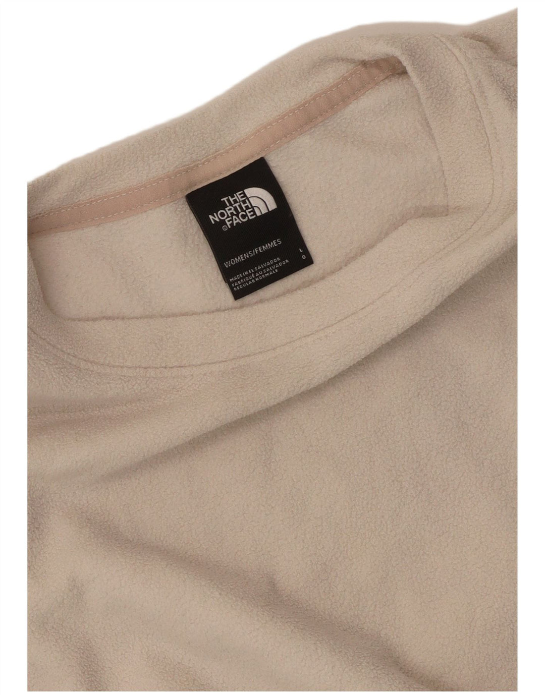 THE NORTH FACE Womens Oversized Fleece Jumper UK 16 Large White