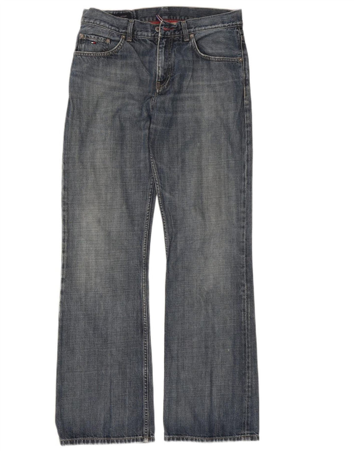 Tommy Hilfiger Mens Bootcut Jeans W32 L34 Blue Cotton