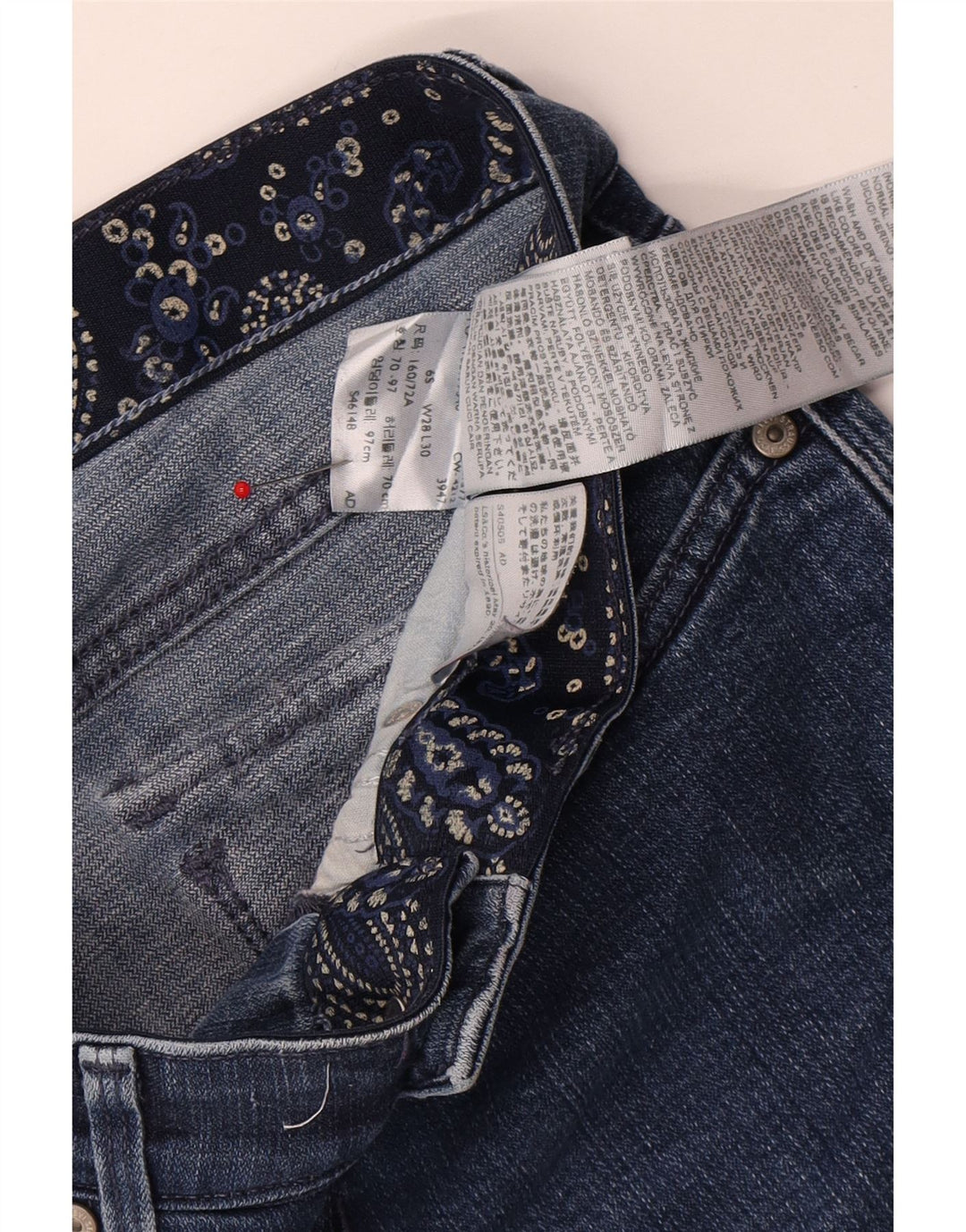 Damskie proste dżinsy Levi's US 6 Medium W28 L25 Niebieskie bawełniane