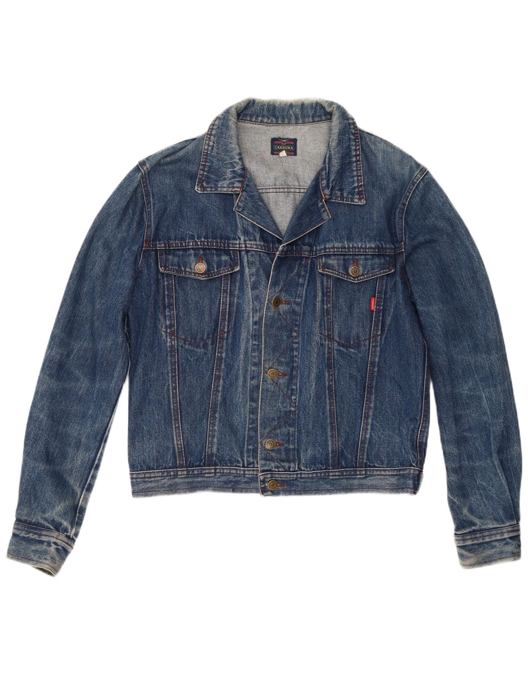 Carrera Damen Jeansjacke UK 16 Große blaue Baumwolle