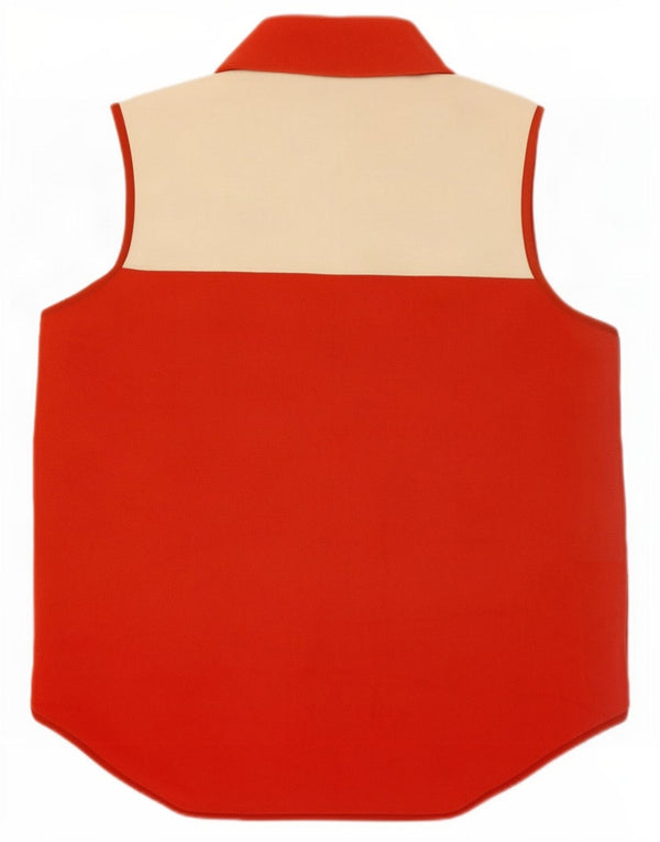 Tog 24 Womens Oversized Fleece Gilet UK 16 Grande Poliéster Colorblock Vermelho