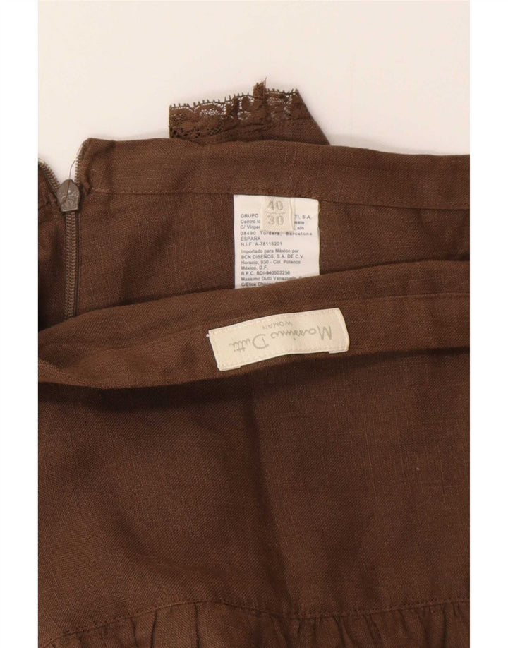 Ženska višestruka suknja Massimo Dutti W30 srednje smeđe platno