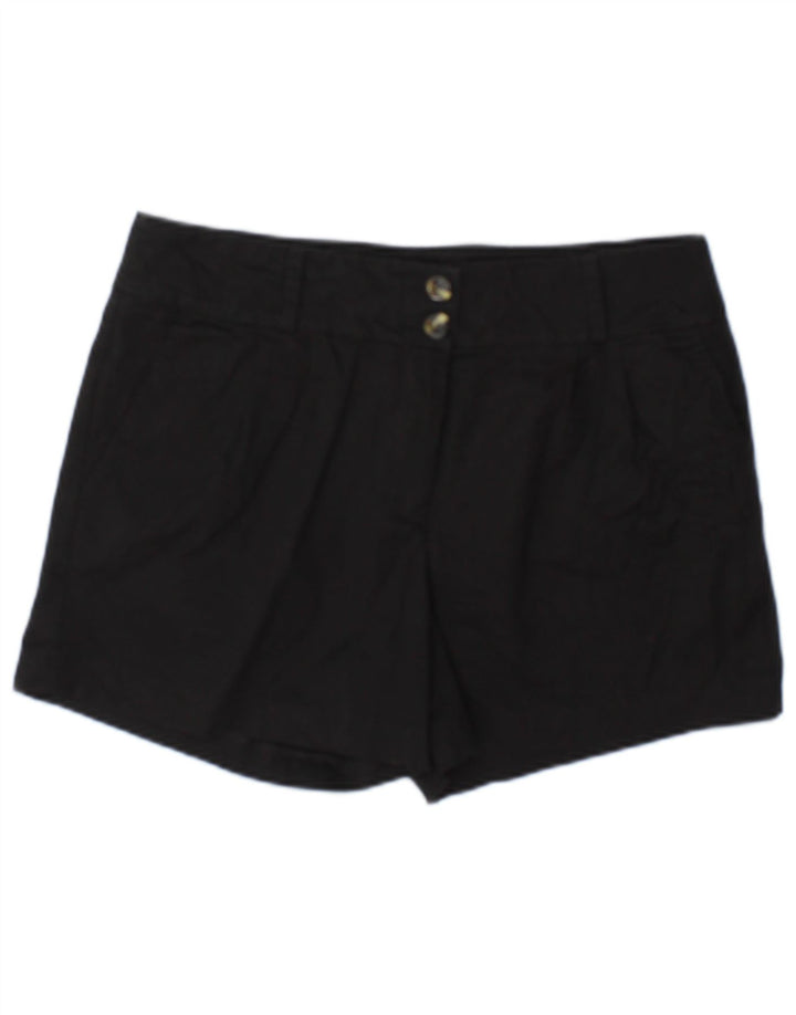Oasis Womens Chino Shorts UK 12 Medium W32  Black Cotton