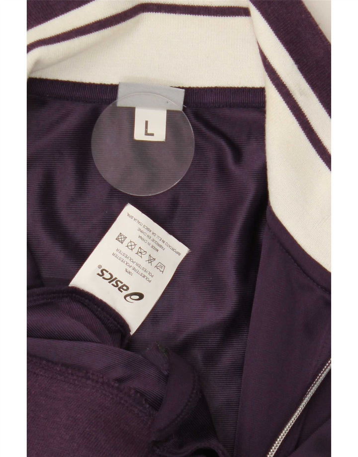 Giacca da tuta da donna Asics UK 14 Large Viola Colourblock Poliestere