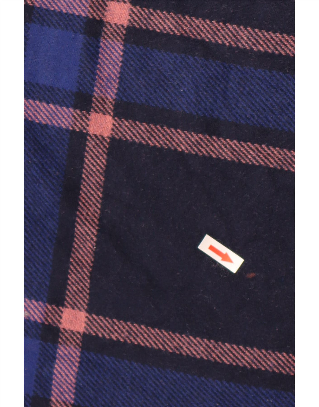 Marks & Spencer Womens Crop Top Long Sleeve UK 16 Large Navy Blue Plaid