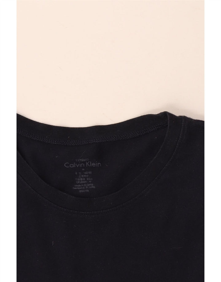 Calvin Klein Womens Graphic T-Shirt Top UK 14 Medium Navy Blue