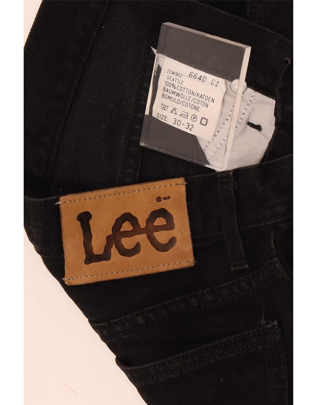 Мужские прямые джинсы Lee W30 L32, черный хлопок