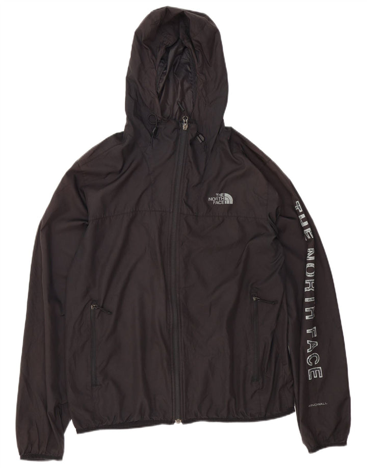 The North Face Mens Graphic Hooded Rain Jacket UK 38 Medium Black Polyester