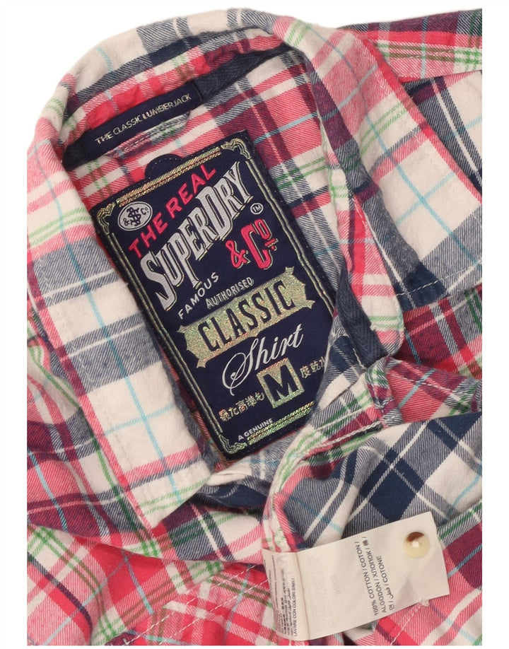 Superdry Womens Classic Fit Flannel Shirt UK 12 Medium Multicoloured Cotton