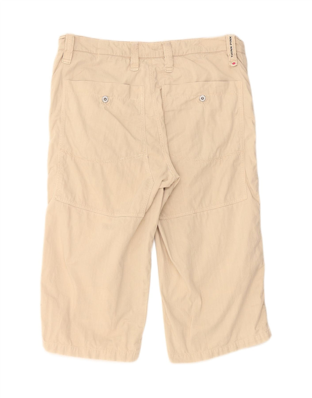 THINK PINK Mens Bermuda Shorts IT 50 Large W34  Beige Cotton