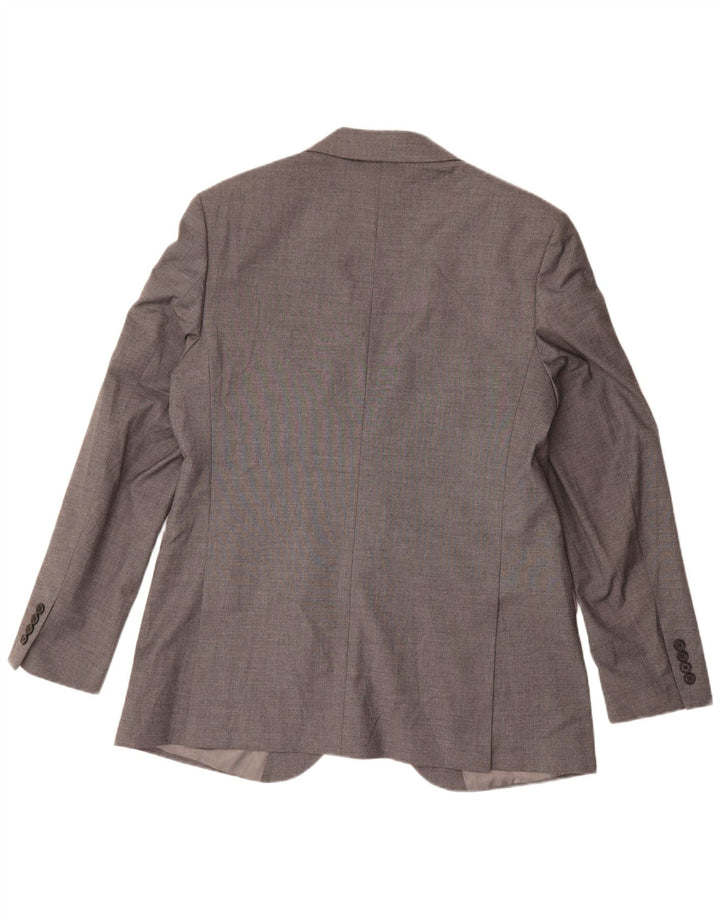 Marks & Spencer Mens 2 Button Blazer Jacket UK 44 XL Grey Polyester