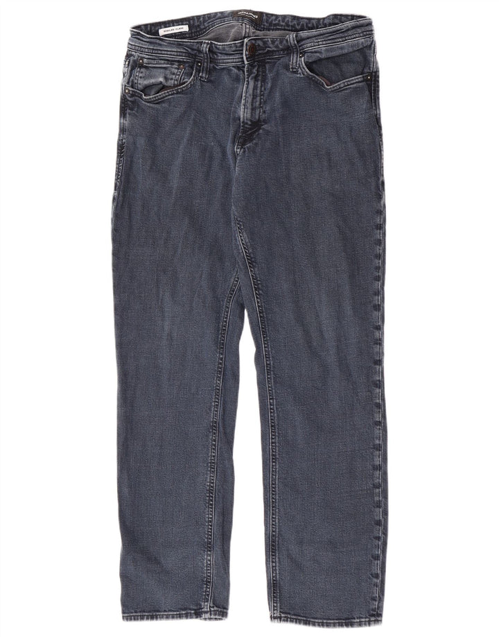 Jack & Jones Jean Droit Clark Regular W34 L29 Homme Bleu Coton