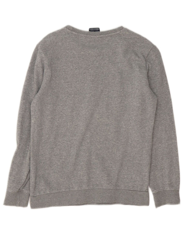 Champion Boys Graphic Sweatshirt Jumper 11-12 Years Large Grey Flecked