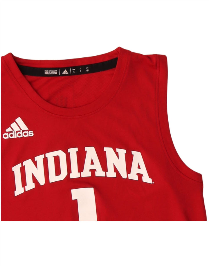 Męska kamizelka z grafiką ADIDAS Indiana, mała, czerwona, poliester