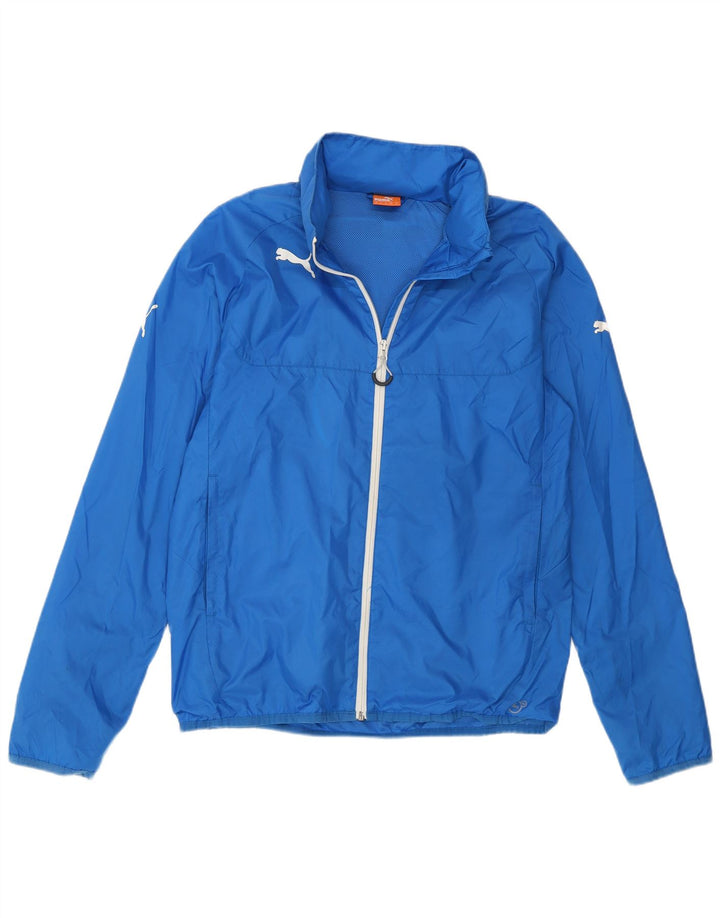 PUMA Mens Hooded Rain Jacket UK 38 Medium Blue Polyamide Sports