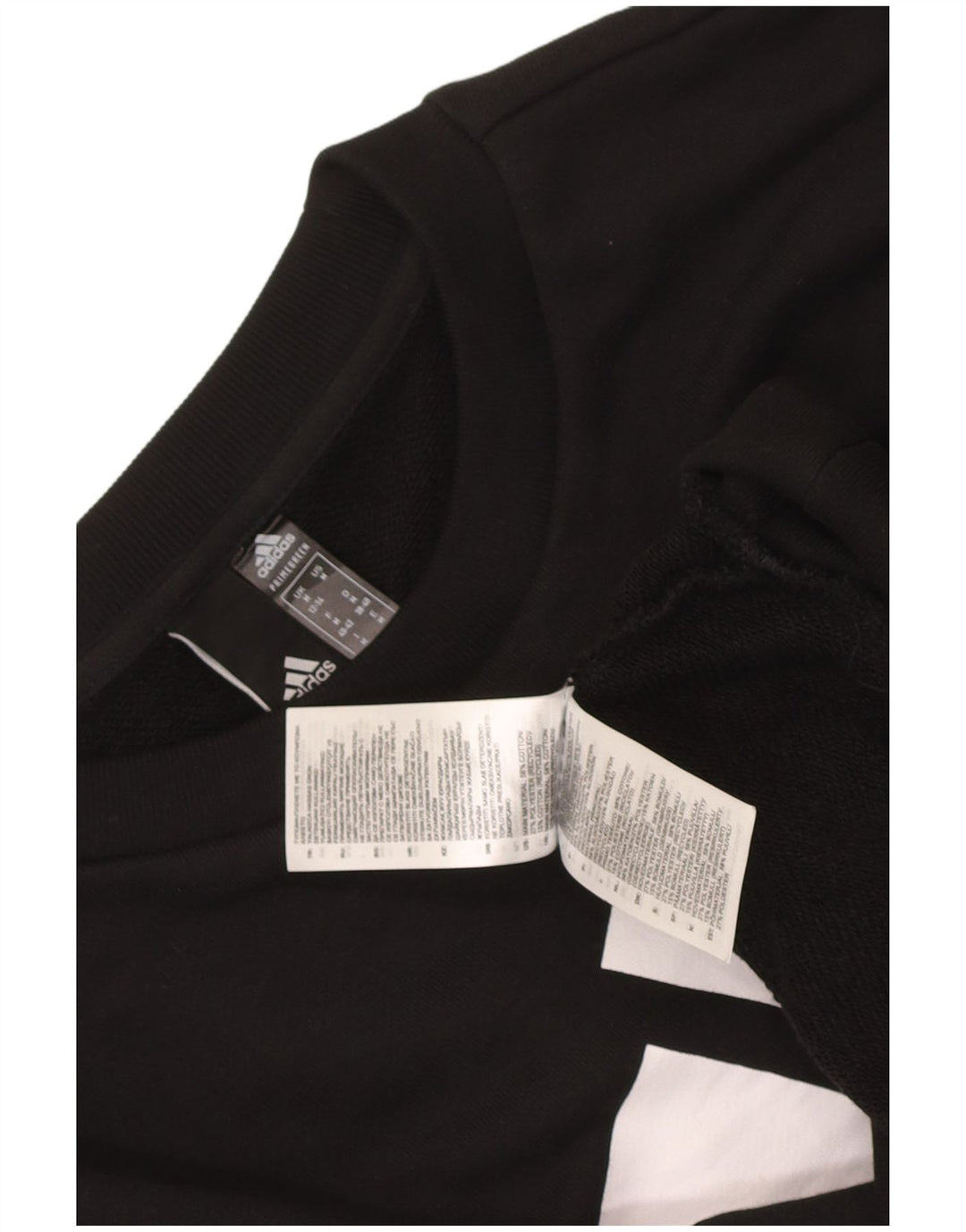 Adidas Womens Graphic Oversized Sweatshirt Jumper UK 12/14 Medium Black