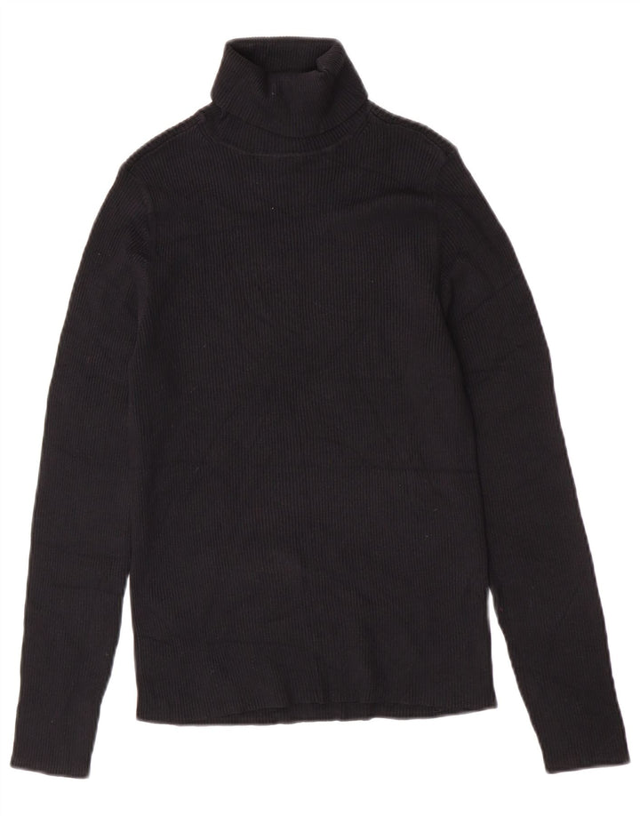 Suéter feminino Marks & Spencer com gola redonda Reino Unido 12 médio preto