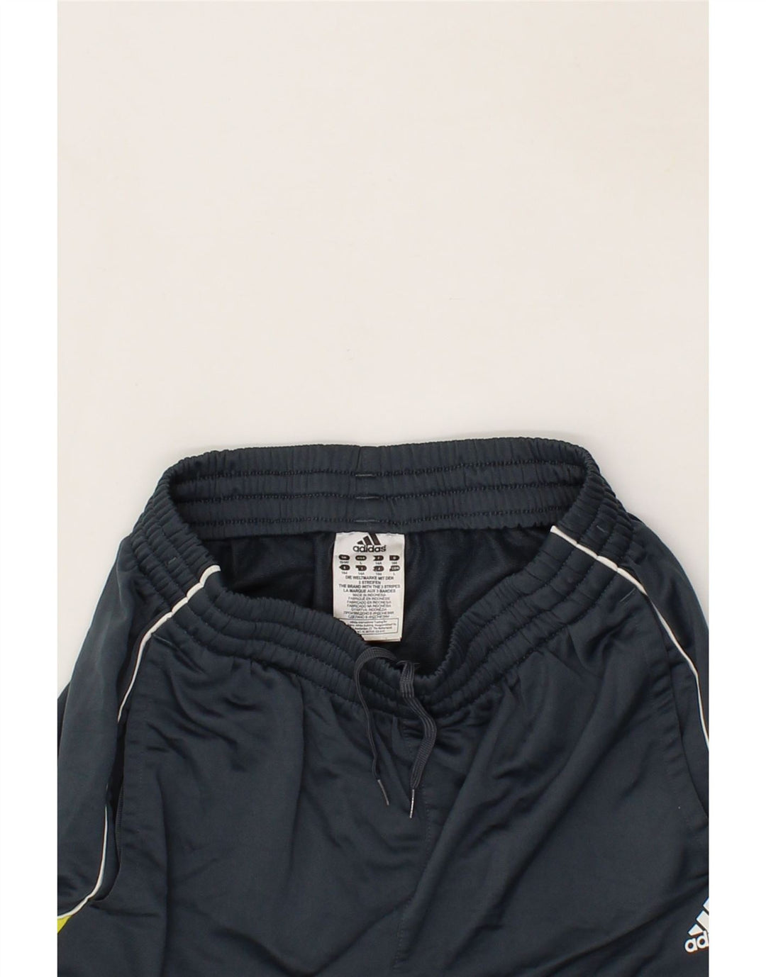 ADIDAS Boys Sport Shorts 13-14 Years  Navy Blue Polyester Vintage Adidas and Second-Hand Adidas from Messina Hembry 