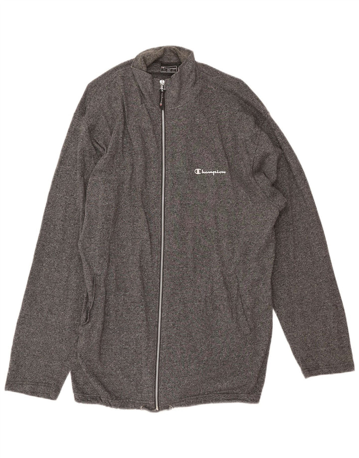 Champion Mens Tracksuit Top Jacket 2XL Grey Flecked