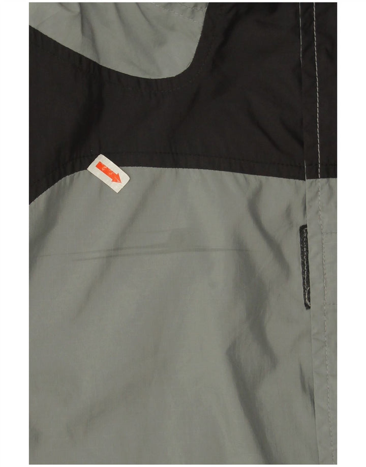 Giacca antipioggia da uomo Adidas UK 40 Large Grigio Colourblock in poliestere