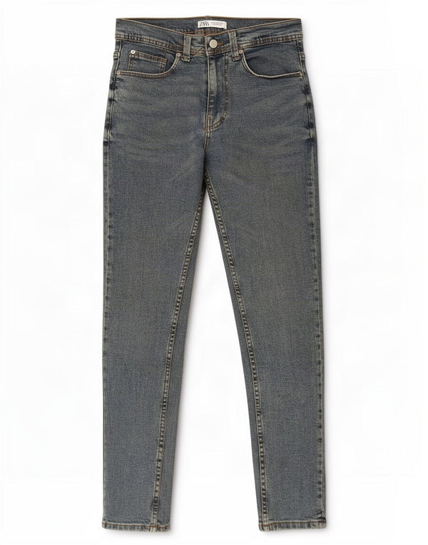Zara Jean Slim Femme EU 42 Large W32 L30 Bleu
