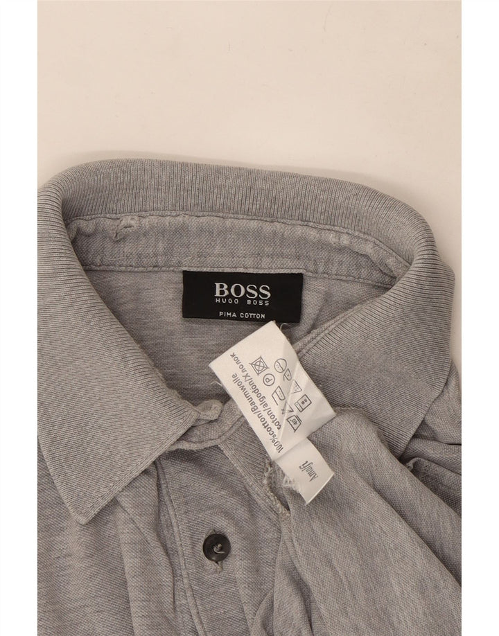 Hugo Boss Herre poloshirt Medium Grey Flecked Bomuld