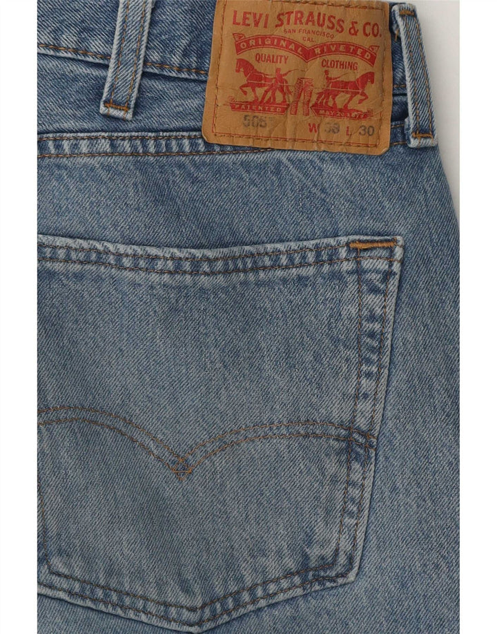 Levi's Mens 505 Straight Jeans W38 L30 Blue Cotton