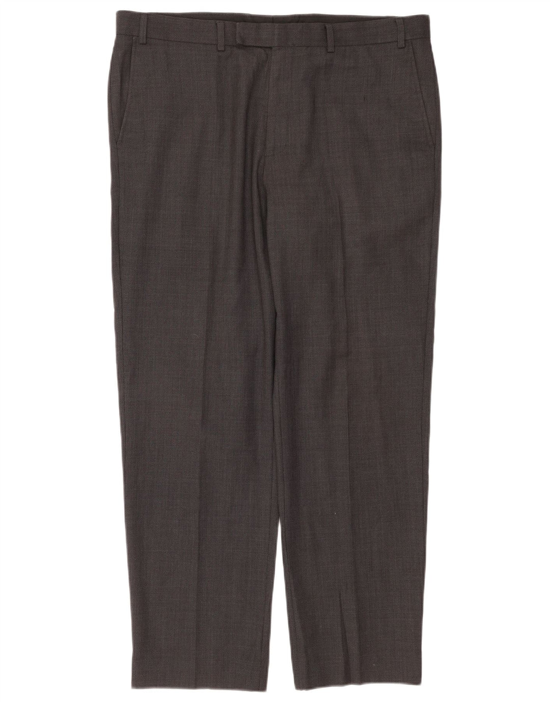 Marks & Spencer Mens Tapered Suit Trousers W38 L31 Grey Polyester