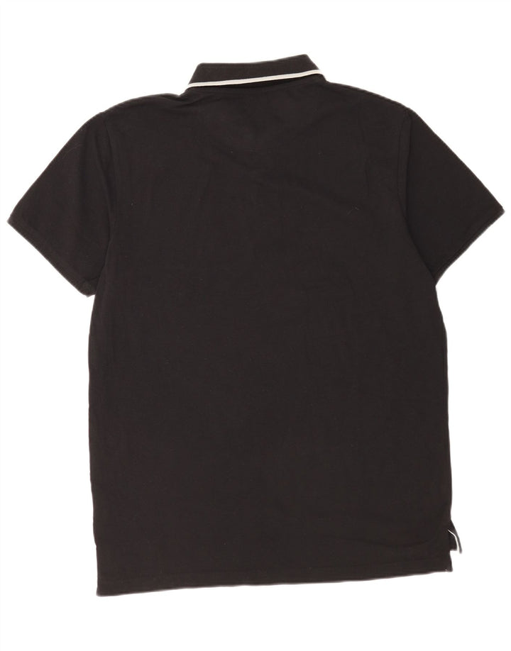 Pierre Cardin Mens Polo Shirt Large Black Cotton