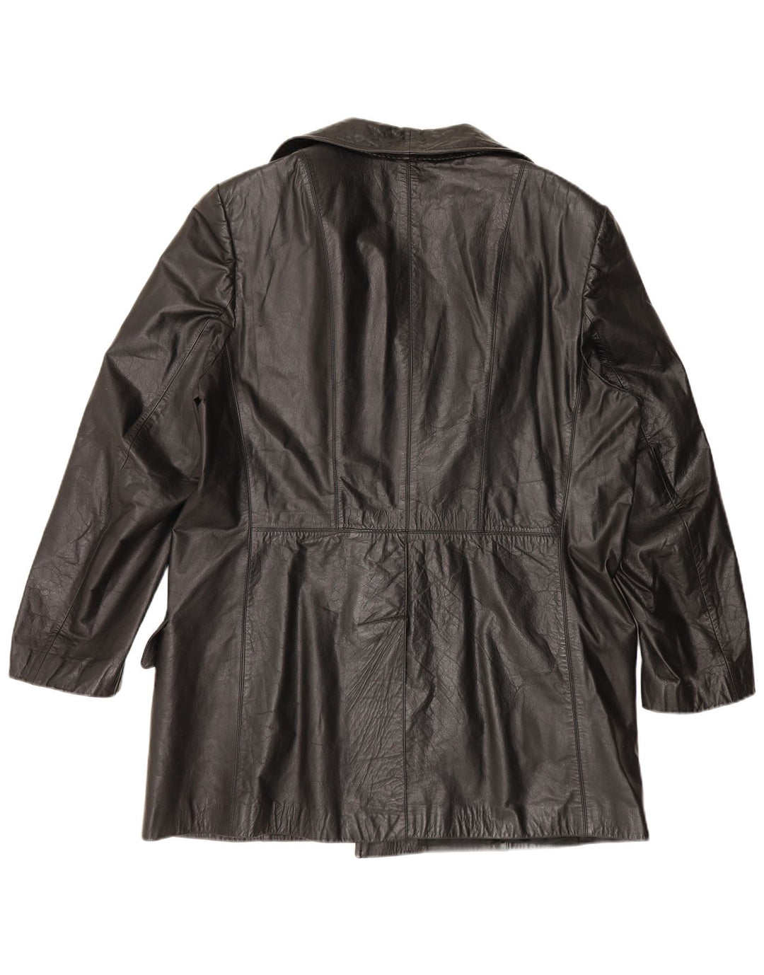 Giacca in pelle vintage da uomo UK 42 XL nera
