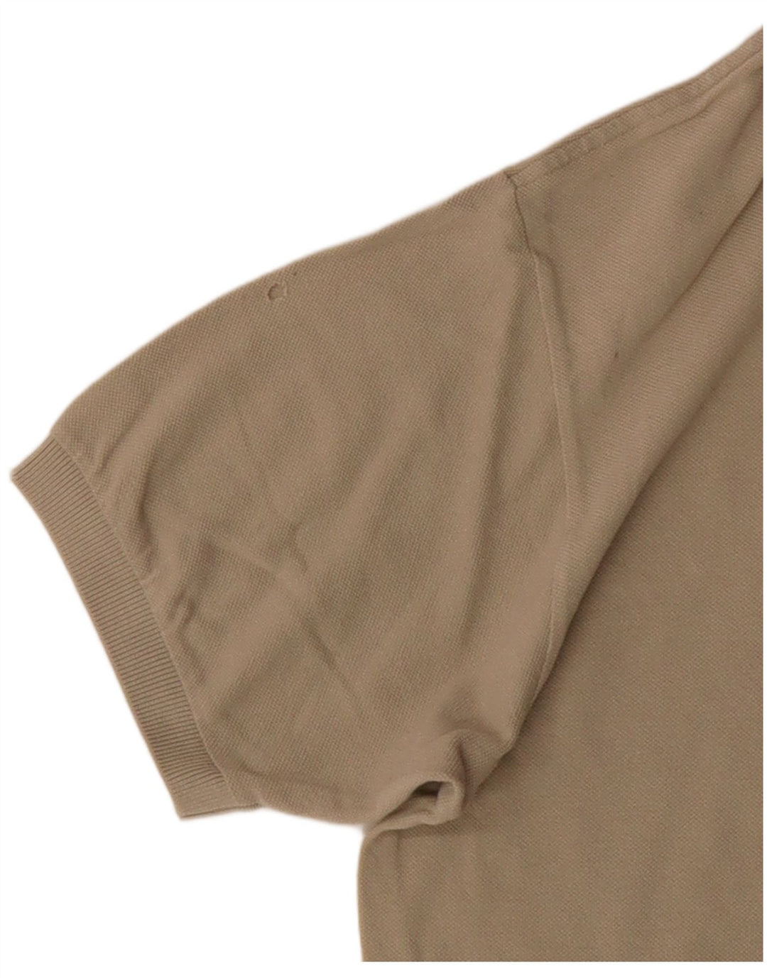 LACOSTE Mens Polo Shirt Size 5 Large Beige Cotton