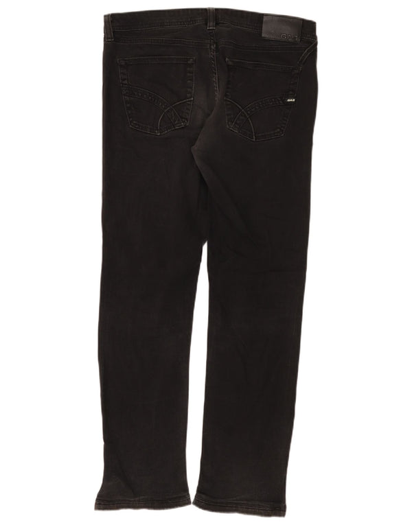 Gas Womens Albert Slim Jeans W33 L28 Black Cotton
