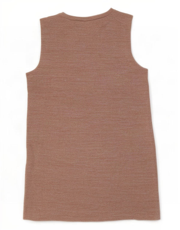 Zara Womens Sleeveless Shift Dress UK 14 Large Pink Cotton