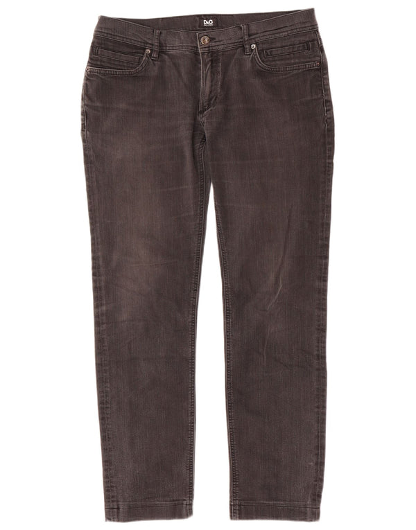 Dolce & Gabbana Vaqueros Slim Mujer W36 L31 Algodón Gris