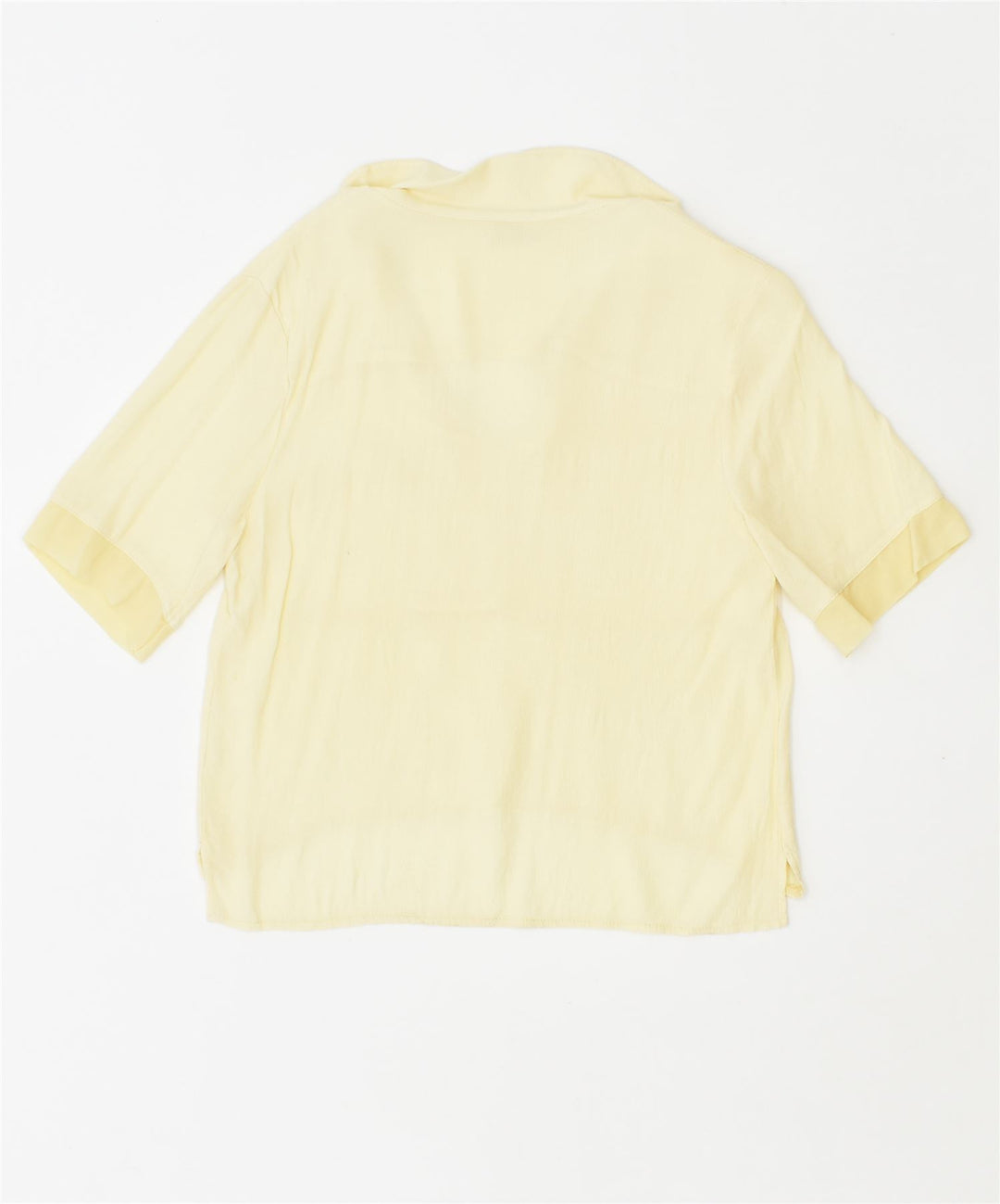 SUSY MIX Womens Short Sleeve Pullover Shirt UK 12 Medium Yellow Vintage | Vintage | Thrift | Second-Hand | Used Clothing | Messina Hembry 